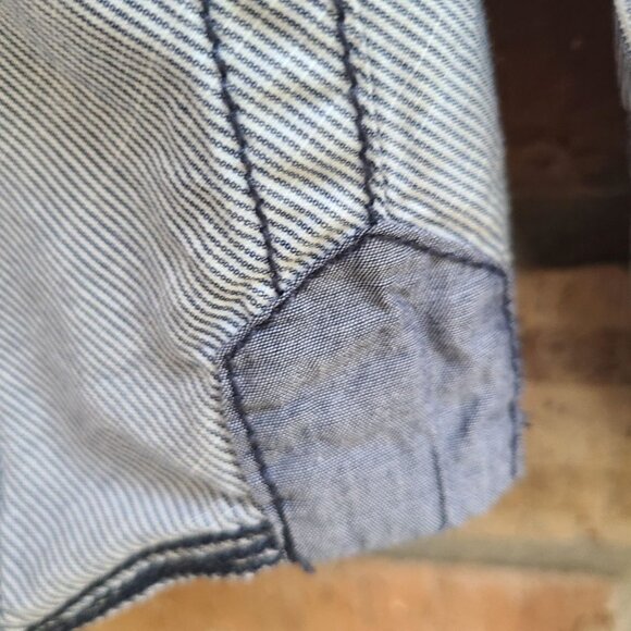 BKE Mens Shirt Size L Striped Standard Fit Long Sleeves Western 100% Cotton - Picture 7 of 11